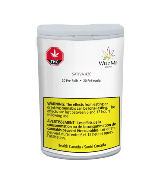 Product image Sativa 420 - 20 x 0.4g Sativa Joints | Weed Me Grind 1