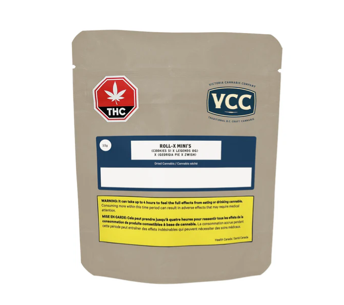 Roll-x Mini's - 3.5g Indica Whole Flower | Victoria Cannabis Company