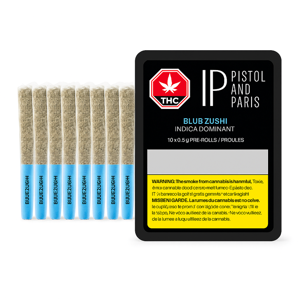 Blue Zushi - 10 X 0.5g Indica Joints | Pistol And Paris