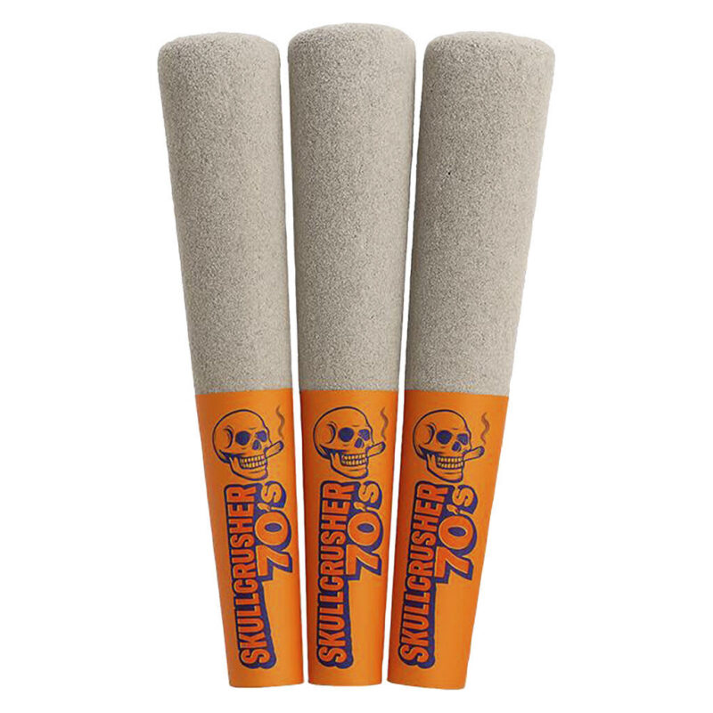 Iced Orange - Quad Diamond Infused - 3 X 0.45g Sativa Infused Joints | Skullcrusher 70's