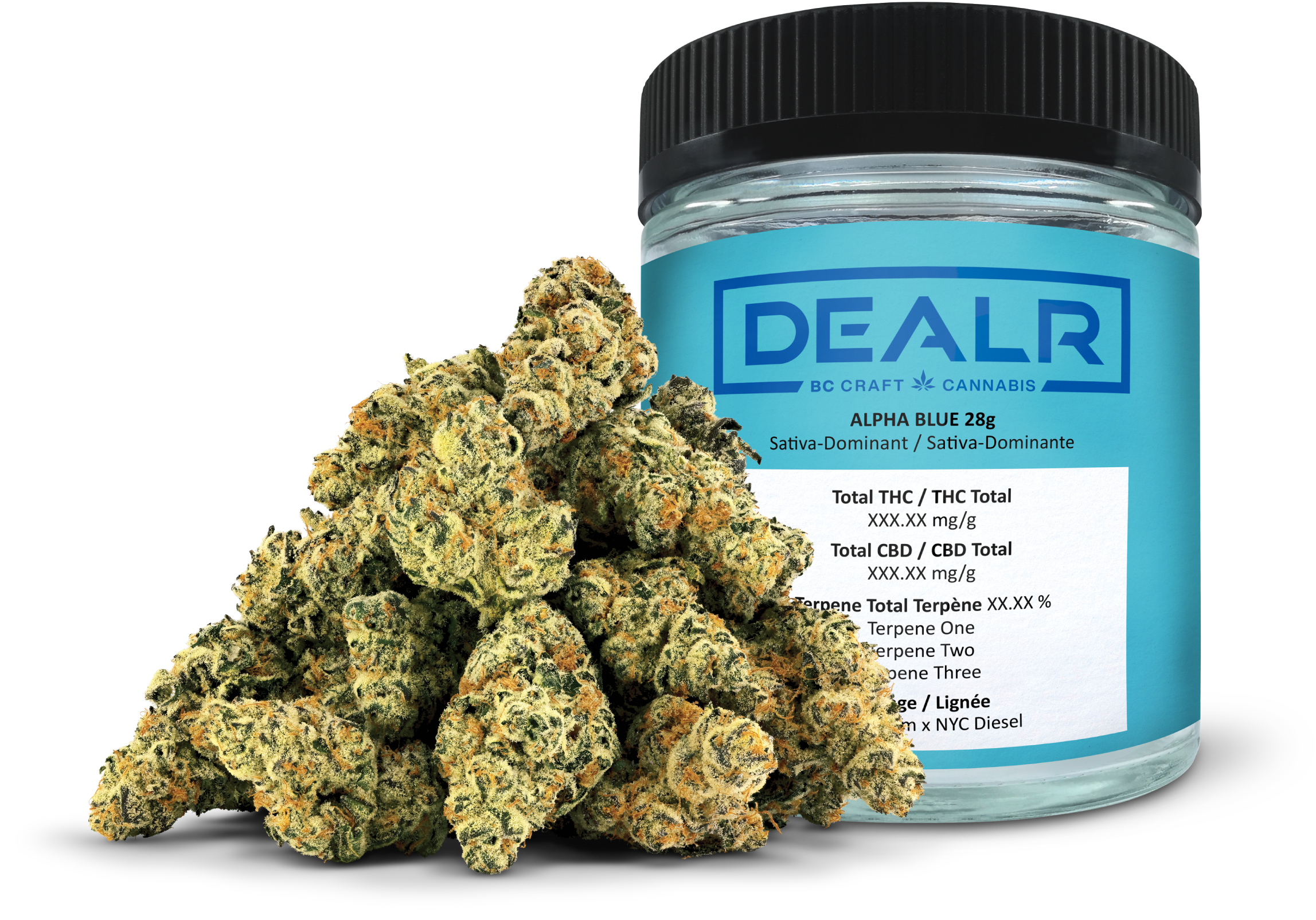 Alpha Blue - 28g Sativa Whole Flower | Dealr