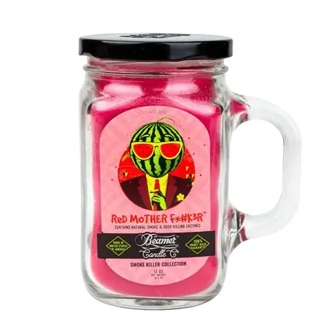 Candle Co.  Candle  12oz Glass  Mason Jar  Red Mother F*#k3r