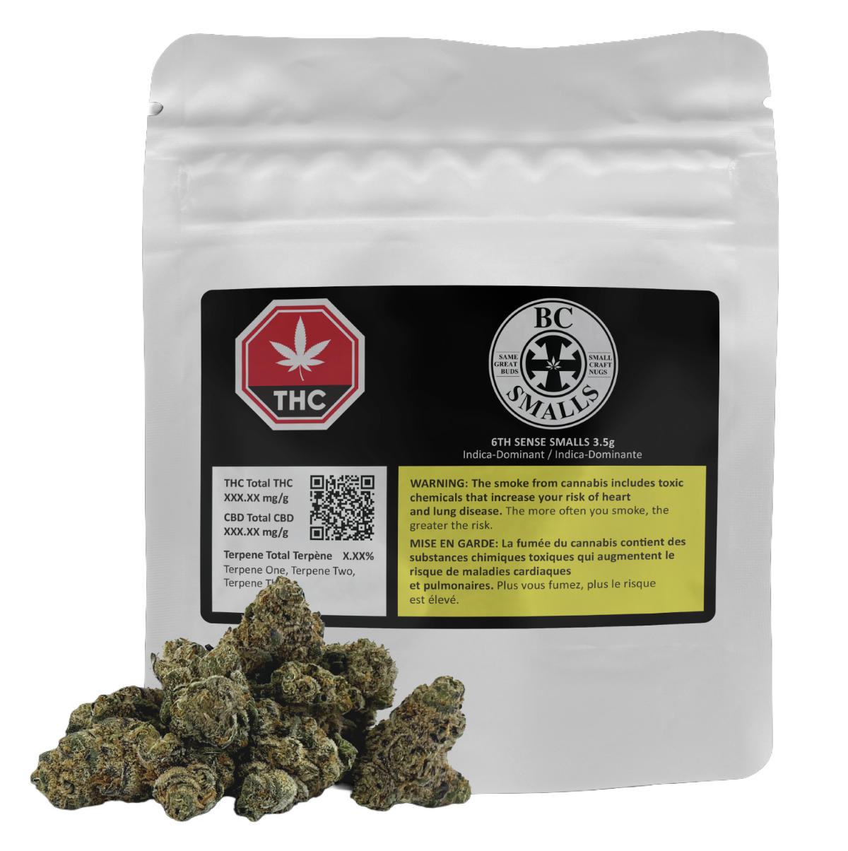 6th Sense Smalls - 3.5g Indica Whole Flower | BC Smalls