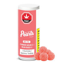 Product image Strawberry Melon 4:1 CBN/THC - 5 x 2.5mg Gummies | Pearls by Gron 1