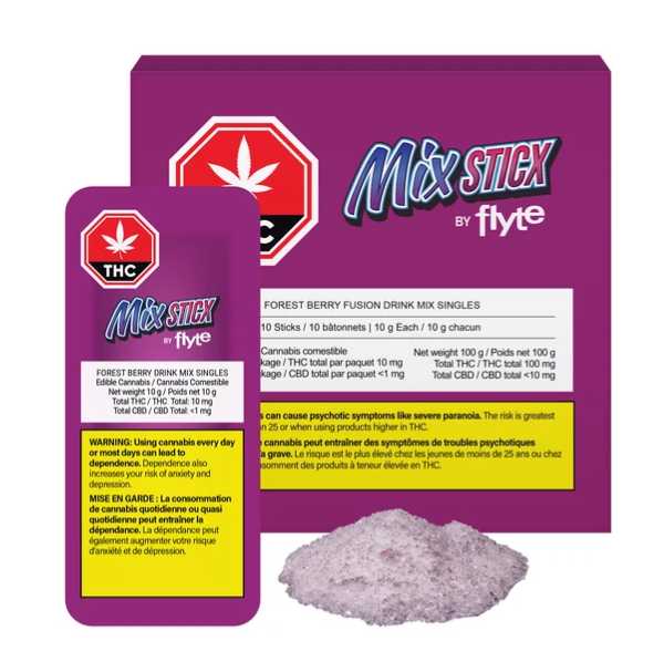 Mix Sticx Forest Berry Drink Mix Multi Pack 10 X 10mg THC Blend Ready To Go | Flyte