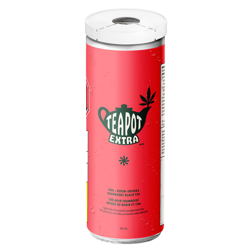 CBG+ Rosin Infused Raspberry Black Tea - 355ml Blend Ready To Go | Teapot