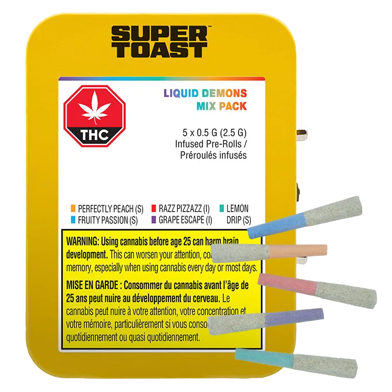 Liquid Demons Mix Pack Infused - 5 X 0.5g Hybrid Infused Joints | Super Toast