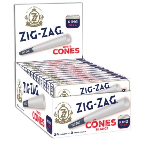 White King Size Cones 3 Pack  ZigZag